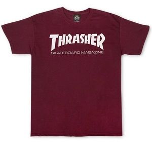 Maroon thrasher shirt